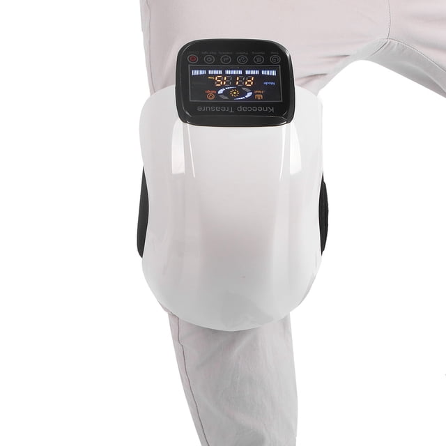 Mácina de Masaje de Rodilla, Calefacción Grande Pantalla de Pantalla 3 Modos de Masaje Masajeador de Rodilla Eléctrica Inalámbrica para Uso Diario