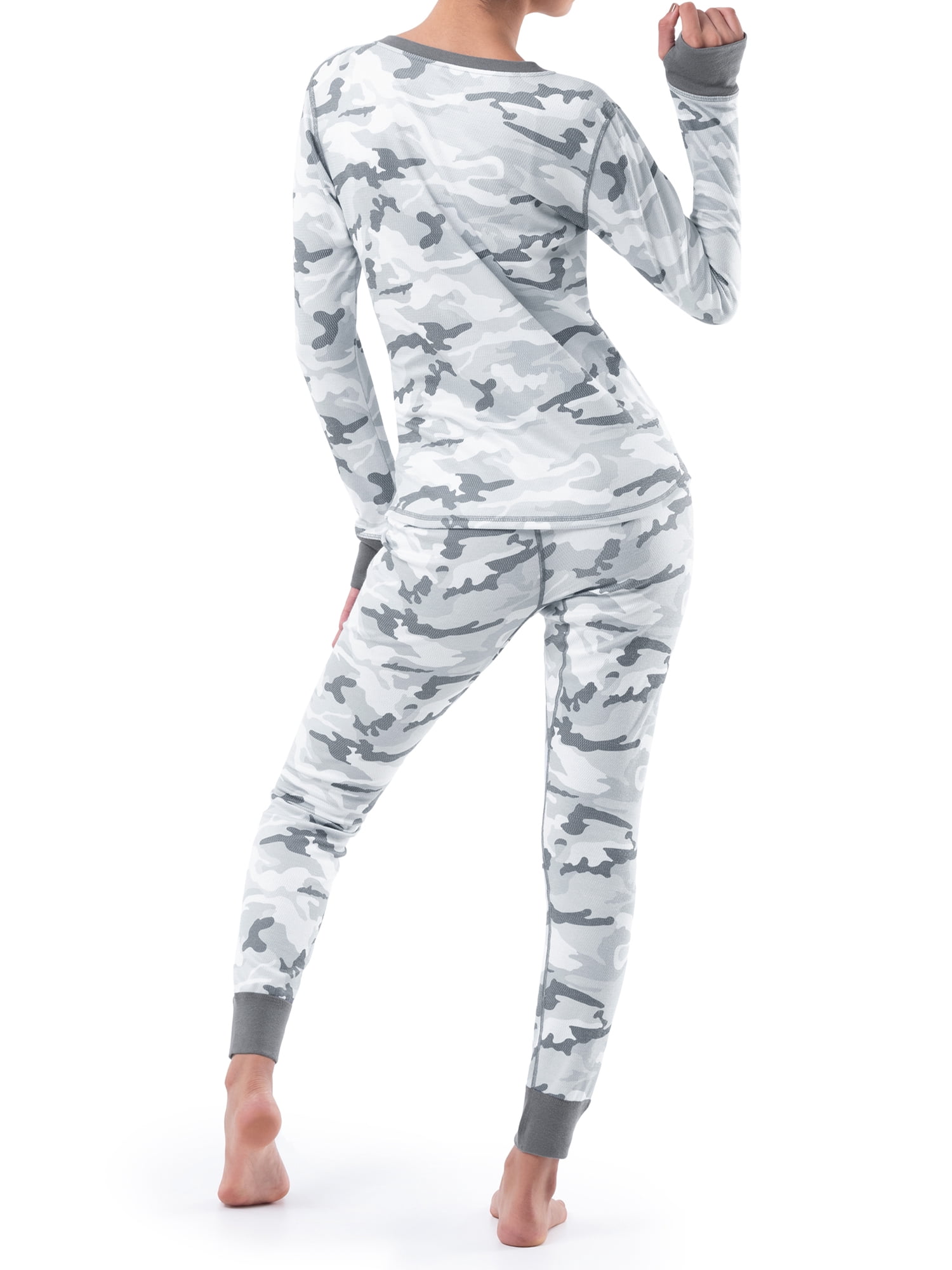 Fruit of the Loom Women's and Women's Plus Thermal Henley Top & Bottom Set