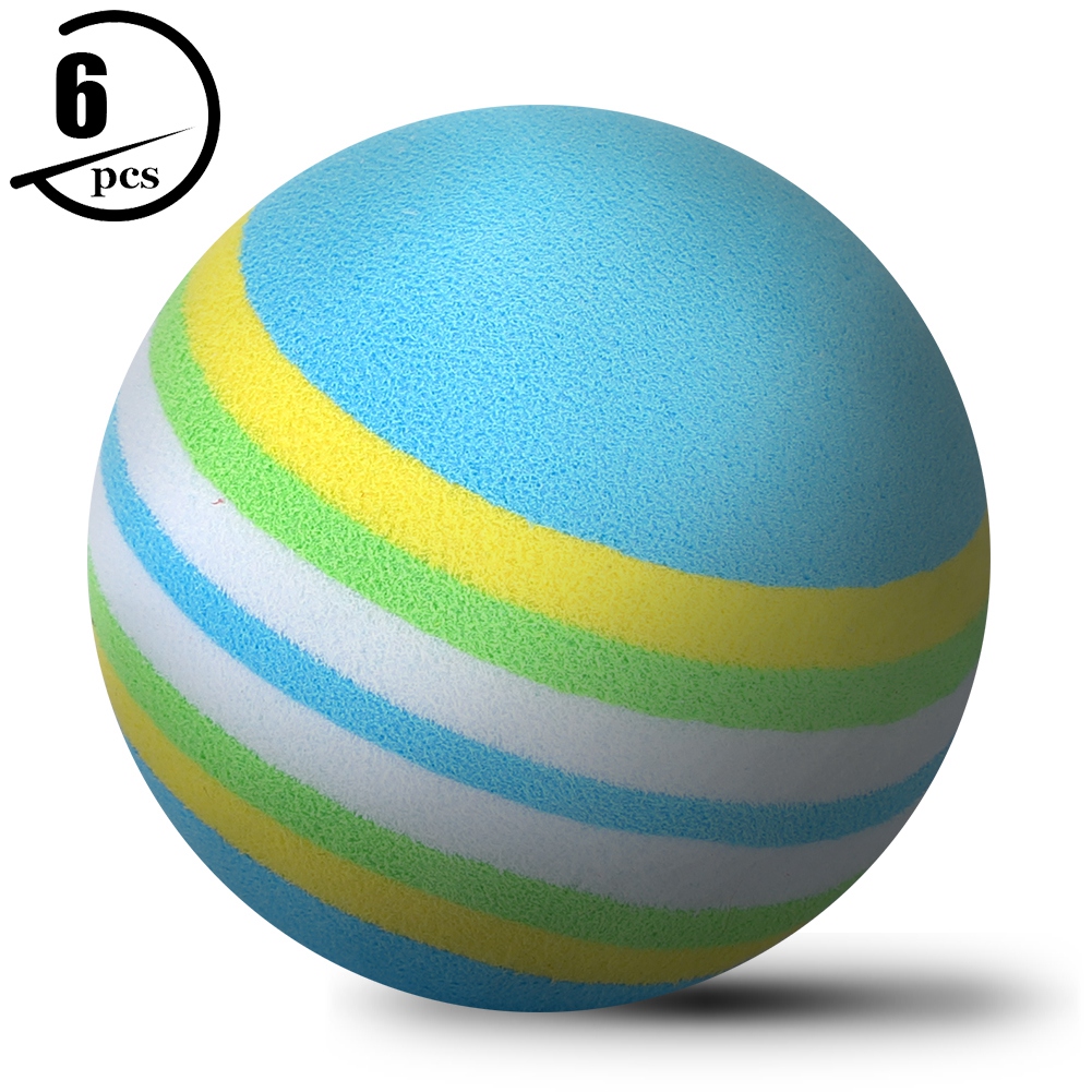 LYUMO 6Pcs EVA Golf Ball, Durable Golf Rainbow Balls Golfer Practice