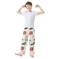 thumbnail image 2 of FORMRS Boys Pajama Pants with Pockets Size 6-8Y Kids Lounge Sleep Bottoms, Beige Christmas Candy Canes, 2 of 8