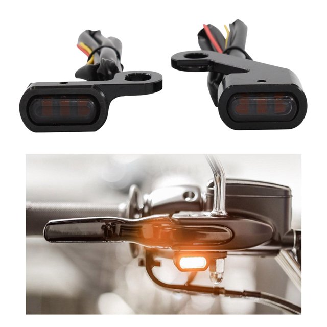 2x LED indicador de señal Luz de funcionamiento adecuado para Cola intermitentes de moto
