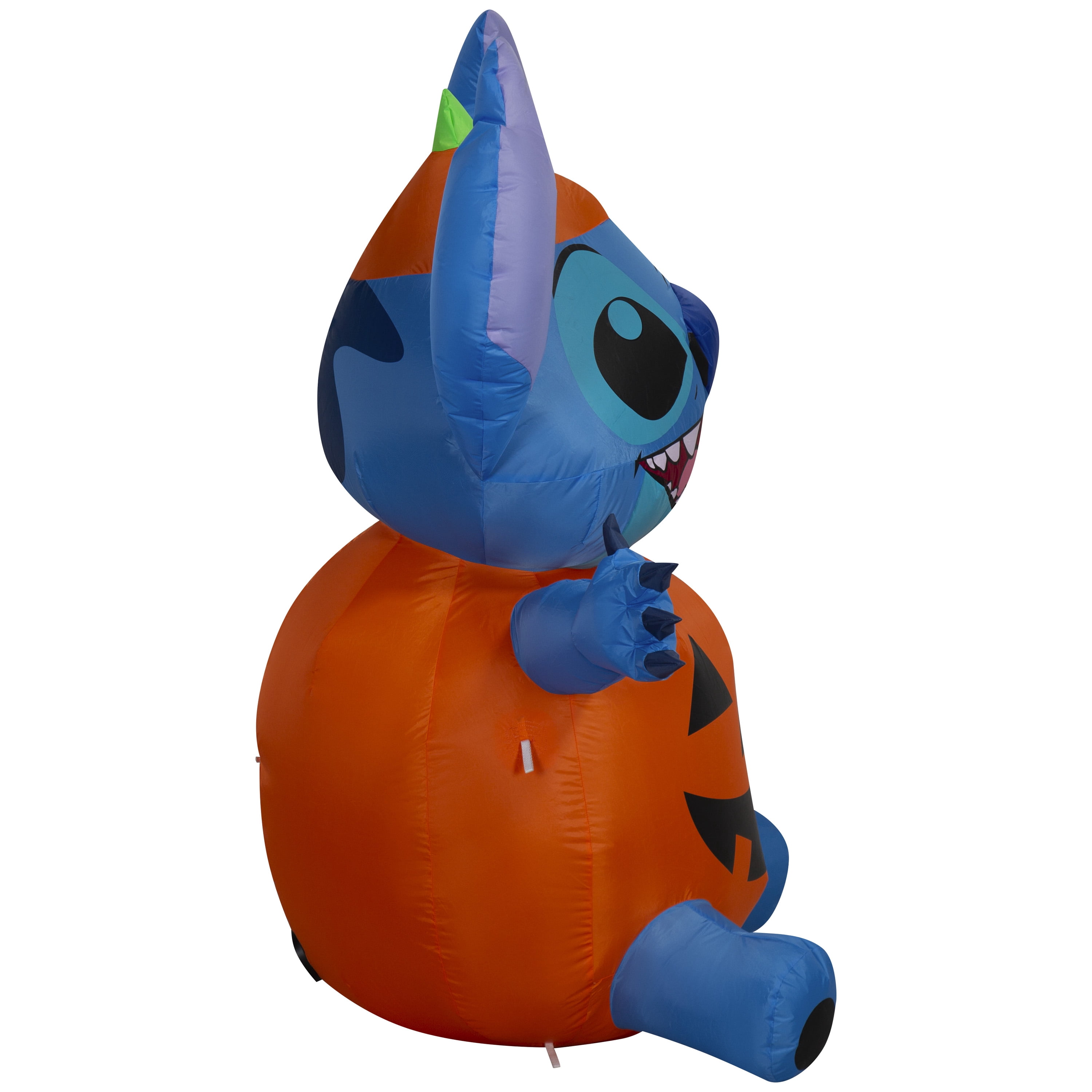 Airblown Halloween Yard Inflatables Light Stitch in Pumpkin Costume Disney, 4.5 ft
