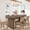 Brown-63 Inch, variant on 63'' Modern Oval Dining Table for 4-6 People – Long Design with Thick Sturdy Wood Base & Rustic Oak Finish, Easy Assembly for Kitchen, Dining Room, Living Room or Office (Brown)