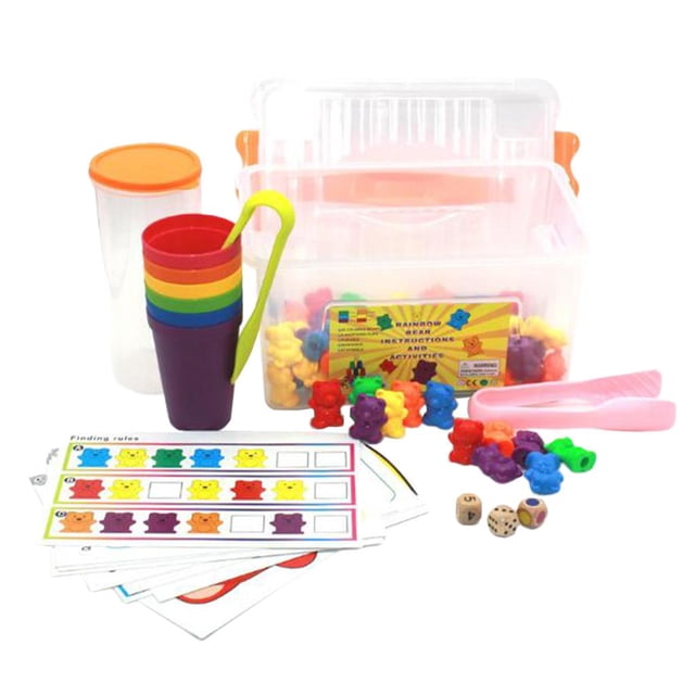 Juguete de oso de 90 colores con tazas de para mejorar la capacidad de pensamiento del bebé