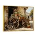 thumbnail image 2 of Designart "Vintage Wheels Brown Old Cart Nostalgia I" Transportation Floater Framed Wall Art Living Room, 2 of 7