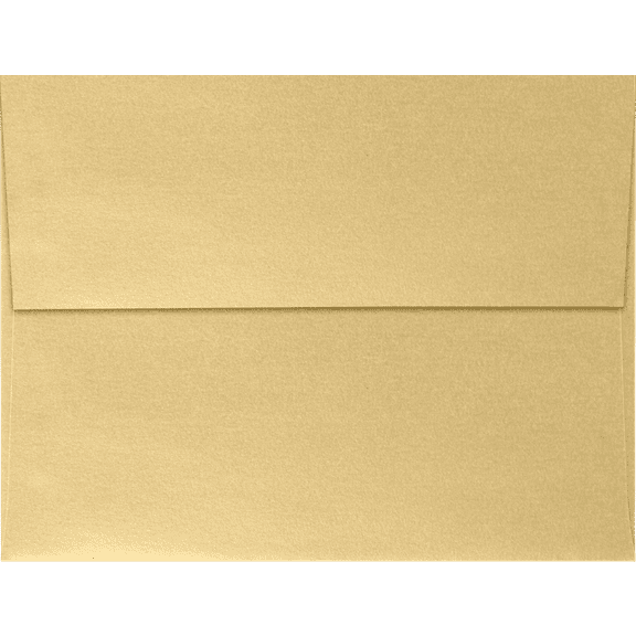 LUXPaper A4 Invitation Envelopes, 4 1/4 x 6 1/4, 80 lb. Blonde Gold Metallic, 500 Pack
