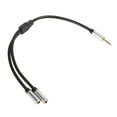 thumbnail image 3 of Cable de audio de 3,5 mm/0,1 pulgadas Línea de conexión macho a 2 hembra 1 dividido en 2 Cables de moda duraderos Astilla 0,3 m/11,8 pulgadas, 3 of 5