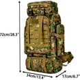 thumbnail image 3 of WFYL 80L Hiking Backpack for Men Women, Large-capacity design , Waterproof Lightweight Camping Backpack, Backpacking Backpack for Travel, Climbing, Cycling, Running, Outdoor Sports, Woodland camo, 3 of 8