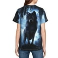 thumbnail image 7 of Wukai Night Scene of Wolves Youth Unisex Short Sleeve T-Shirt for Boys, Girls, Teens, and Kids-X-Small, 7 of 7