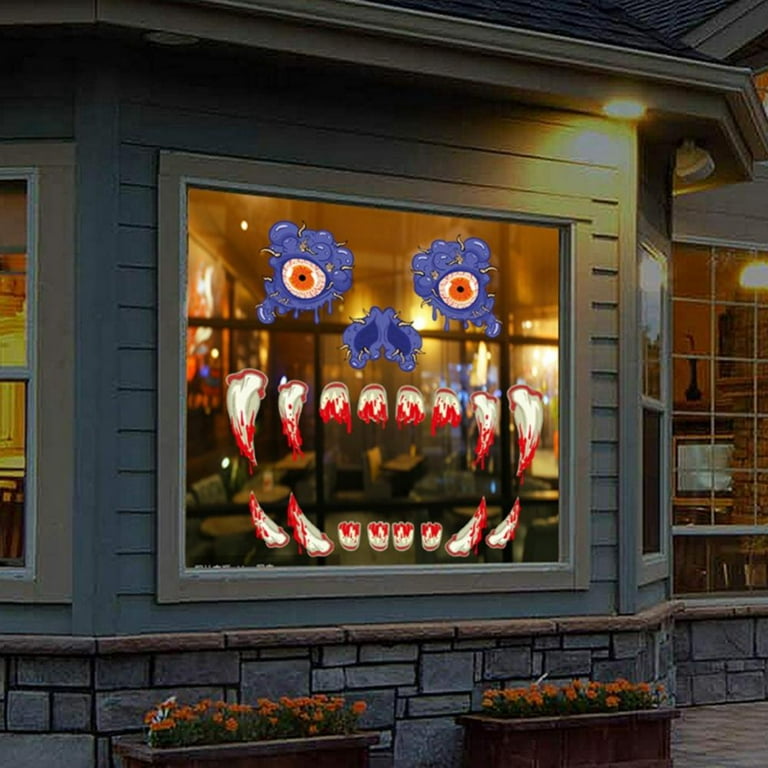 Halloween Monster Face Decorations Outdoor,Large Eyes Fangs