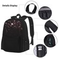 thumbnail image 3 of Balery Sparkling Pink Night Sky Mochila Escolar 3 en 1 para Niños - Mochila Resistente con Lonchera Térmica y Estuche - Mochila Escolar para Niños y Niñas, 3 of 7