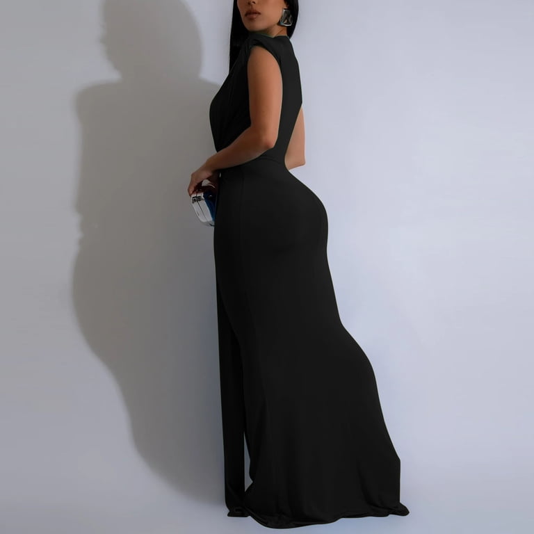Uppada Plus Size Wedding Guest Dress for Womens Short Sleeve Wedding Ball Prom Formal Dress Floor-Length Dress Cocktail Wedding Formal Wrap Dress 2024