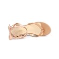 thumbnail image 4 of BLISSFUL STEP Women's Sandals Strappy Platform Slingback Flip Flops Wedge Sandals Nude 9, 4 of 6