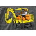 thumbnail image 6 of GiLiling Boys Short Sleeve Home Outfit Set - Excavator Print T Shirt with Shorts 2 Piece Loungewear Clothing Set (Grey, 12-24 Months), 6 of 9