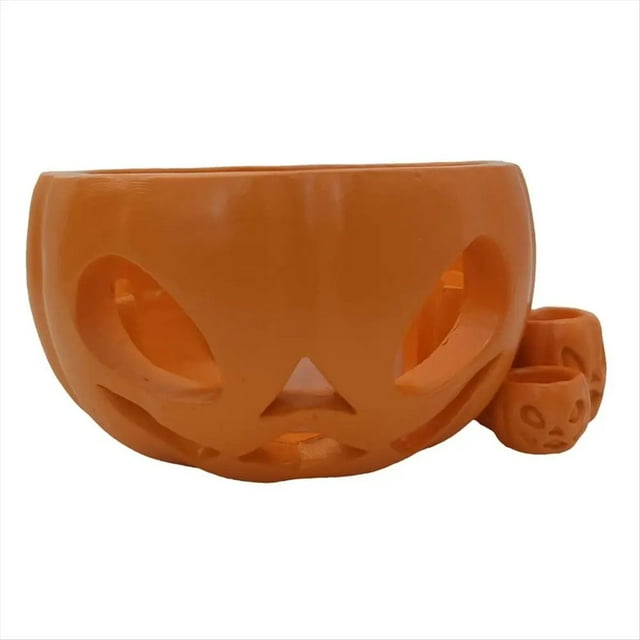 Portavasos para Bebidas, Decoración, Portavasos de Calabaza para Fiestas de Halloween, Adornos Decorativos de Material de Resina para Escritorio