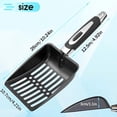 thumbnail image 3 of OAZOUF Stainless Steel Metal Cat Litter Scoop, Heavy Duty Rustproof Cat Scooper with Ergonomic Handle for Litter Box Cleaning, Black, 3 of 13