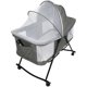 thumbnail image 1 of Cuna de bebé cuna de viaje cama de bebé cama lateral cuna mecedora incluyendo mosquitera gris esquí esquí Gafas de esquí, 1 of 5