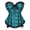 yue866-Sky Blue, variant on KHONTS Corset Top Bustier for Women Zipper Front Flower Sexy Burlesque Retro Tops Sky Blue XL