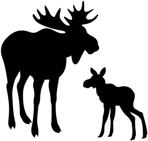 Download 18x24 Moose And Baby Stencil Made From 4 Ply Matboard Walmart Com Walmart Com