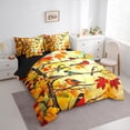 thumbnail image 3 of Castle Fairy Animal Birds Bedding Comforter Set,Fall Tree Leaves Queen Bedding Sets, 3 of 8