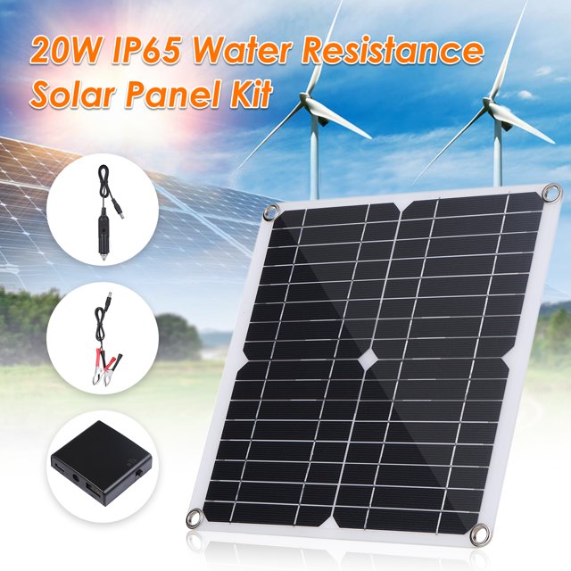 Panel solar flexible de 20 W CC 9 V/18 V con USB/tipo
