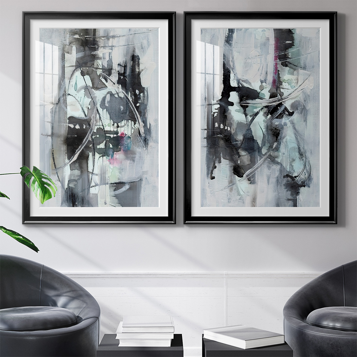 Wexford Home Indian Lore I Premium Framed Print, 22.5" x 30.5" - Ready to Hang, Black (Set of 2)