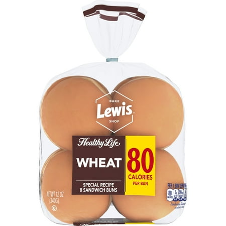 Lewis Bake Shop Healthy Life Wheat Sandwich Buns, 12 oz, 8 Count
