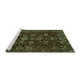 thumbnail image 2 of Ahgly Company Machine Washable Indoor Round Oriental Turquoise Blue Traditional Area Rugs, 3' Round, 2 of 4
