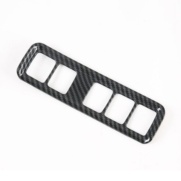 para Navara NP300 2016-2021, cubierta de botón de interruptor de faro de coche de fibra de carbono, marco decorativo, accesorio