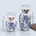 thumbnail image 4 of Blue Red Floral Ceramic Vase for Living Room Table Centerpiece Home Decor NOVATRAX, 4 of 7