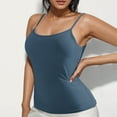 thumbnail image 4 of Jjayotai Womens Spaghetti Strap Tank Top, Adjustable Scoop Neck Camisole Tops, Loose Fit Casual Shirts Summer 2025, Built In Bra Tank Tops for Women Blue^ L, 4 of 5