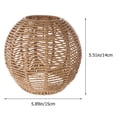 thumbnail image 6 of Rattan Lamp Shade for Pendant, Floor, Chandelier Lamps - Khaki Basket Style Light Fixture for Bedroom, Living Room, Dining, Hallway, 6 of 6