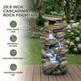 thumbnail image 3 of Bear Outdoor Water Fountain with LED Lights Resin Cascading Waterfall Garden Fountain for Patio Yard Balcony Decorative Water Feature, 3 of 5