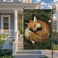 thumbnail image 4 of Spring Floral Garden Flag Double Sided Burlap Outdoor Lawn Banner Fox Wildlife Nature Design 12x18 Inch, 4 of 6