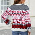 thumbnail image 5 of SOMER Women’s Ugly Christmas Sweater Warm Thick Knit Pullover Reindeer Snowflake Top for Family Couples Holiday Party New Year 2025 Red, 5 of 10