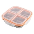 thumbnail image 2 of USUERY Stainless Steel Four Grid Lunch Box Portable Sealed Leak Proof Container For Work Travel, 2 of 6