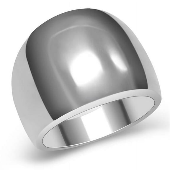Women High Polished Stainless Steel Ring with No Stone in No Stone - Size 8