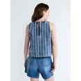 thumbnail image 3 of Free Assembly Women's Cropped Sleeveless Denim Top, Sizes XS-XXL, 3 of 5