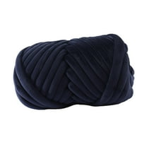 Chunky Yarn,Velvet Chunky Yarn for Crocheting Knitting,Weight Yarn Hand Knitting Blanket Bulky Yarn,Jumbo Tube Giant Yarn Tubular Weaving Washable,Arm Knit Yarn Tapestry Hand Knit Dark Blue