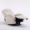 thumbnail image 3 of Power Lift Recliner Chair with Massage and Heat for Seniors, Home Theater Seating with USB Ports, Cup Holders and Side Pocket for Living Room, White, 3 of 7
