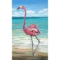 thumbnail image 3 of Vitaletti, Carolee 10x14 Black Modern Framed Museum Art Print Titled - Beach Walker Flamingo II, 3 of 5