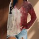 thumbnail image 1 of MHFRRA Camiseta de Manga Larga con Estampado de Manchas de Sangre para Mujer, Estilo Informal, para Fiesta de Halloween, con Cuello Alto, para Primavera, Verano y Otoño. Rosa, 1 of 3