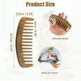 thumbnail image 4 of Peine de Madera de Dientes Anchos Unique Bargains para Mujeres, Peine de Sándalo de Dientes Anchos 6.34"x2.28"x0.47", 4 of 7