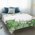 thumbnail image 4 of St. Patrick's Blanket Soft Cozy Warm Throw Blanket for Couch, Plush Fuzzy Flannel Fleece Blankets for Sofa, Lucky Shamrock Green Eucalyptus Floral Plants Bed Blankets Gifts for Men, 50"x80", 4 of 9