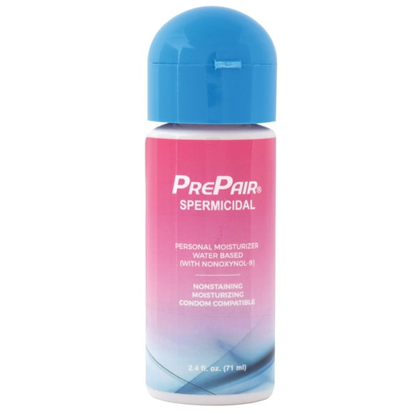 PrePair Spermicidal 2.4oz Bottle- Non Staining Water Based Lubricant