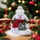 thumbnail image 1 of Lindo muñeco de nieve navideño sentado, figura decorativa para escaparate., 1 of 6