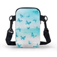 thumbnail image 2 of HELLHERO Beach Butterfly Pattern Cross Body Purse Polyester Adjustable Strap for Outdoor Holiday Travel Women, 2 of 7