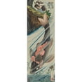 thumbnail image 2 of Tsukioka Yoshitoshi 8x14 Black Ornate Wood Framed Double Matted Museum Art Print Titled: Kintaro Seizes the Carp (1885), 2 of 5