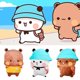 thumbnail image 2 of Bubu y Dudu Panda de peluche, lindo oso panda de dibujos animados, almohada suave rellena kawaii, decoración de sala de juegos, regalos de cumpleaños para niños, 2 of 5
