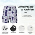 thumbnail image 4 of Kdxio Daisies Flowers Print Men's Swim Trunks with Compression Liner 7 Inch Inseam Quick Dry Swim Shorts, 4 of 7